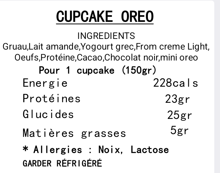 CUPCAKE SIGNATURE - ORÉO 🍫