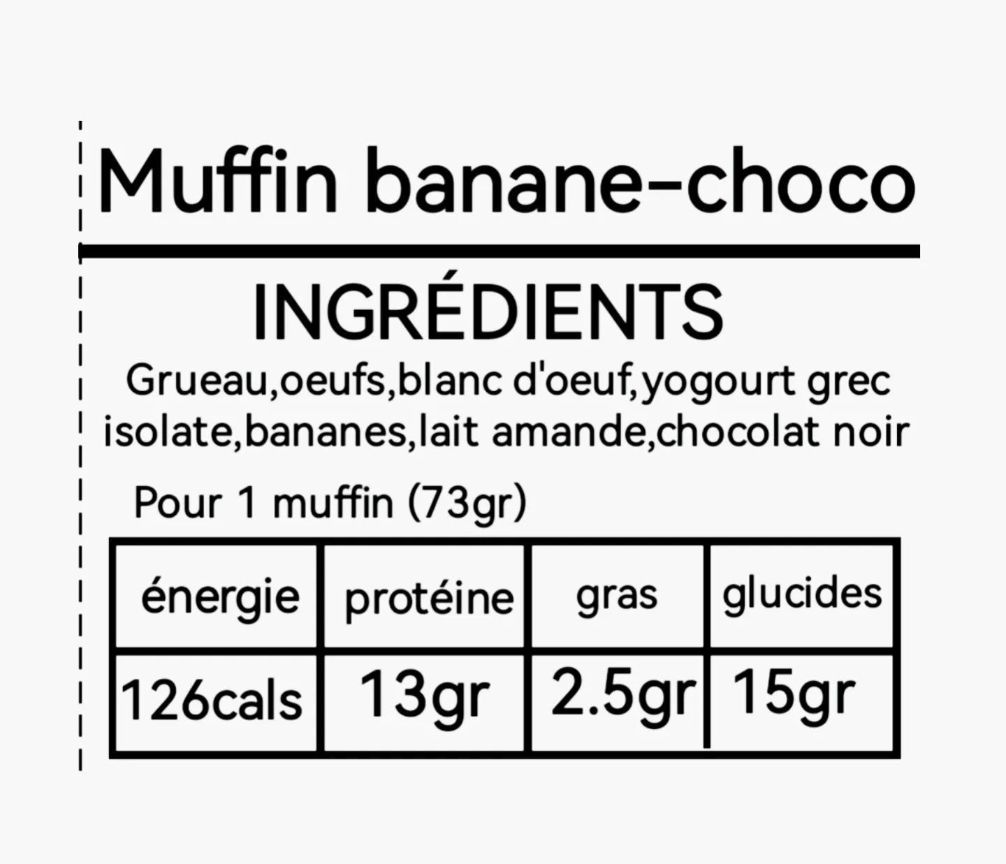 Muffin banane-choco (2/paq)